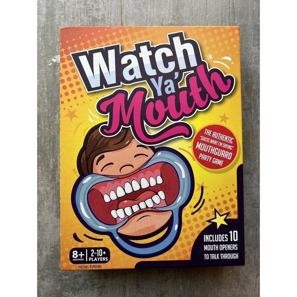 Watch Ya Mouth Family Party Card Funny Board Game NEVER USED KickStarter Play